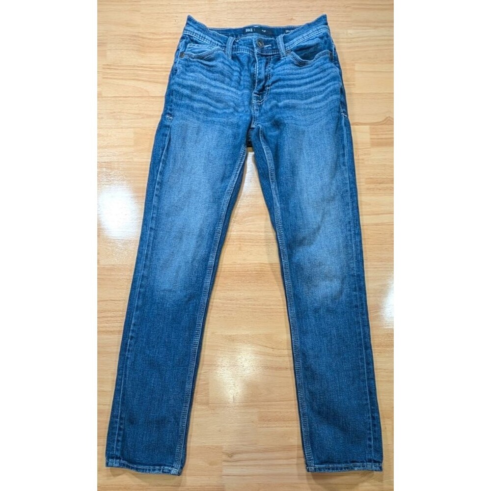 BKE Alec Jeans Mens 26x32 Actual 25x30 Slim Straight Fit Denim Buckle Blue Wash